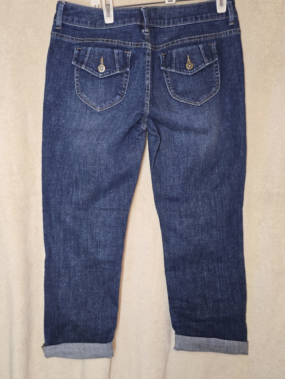 Simply Vera Vera Wang Straight Jeans Blue Size 6 Cuffed - Picture 8 of 10